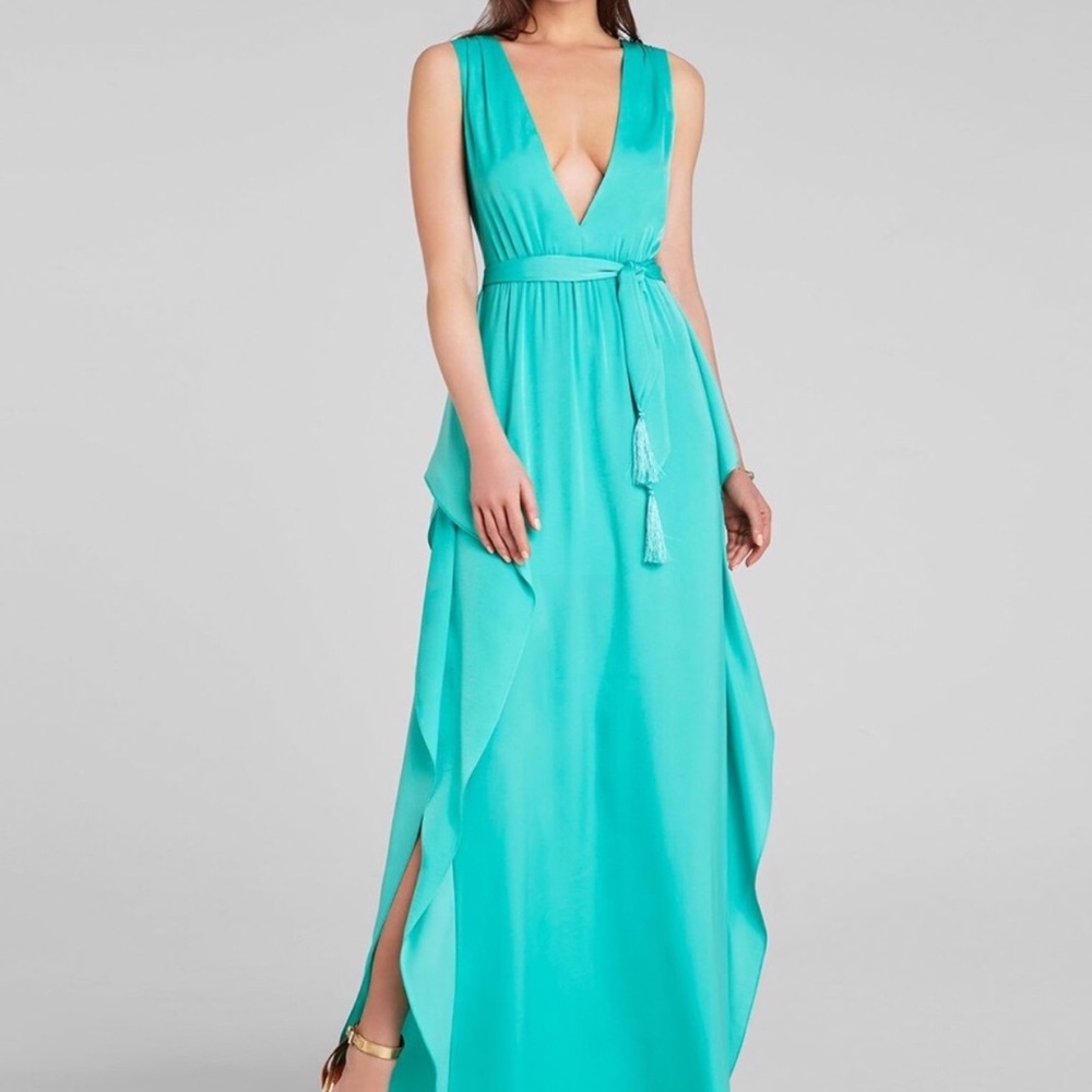 BCBGMaxAzria Suzanne Sleeveless Turquoise Dress